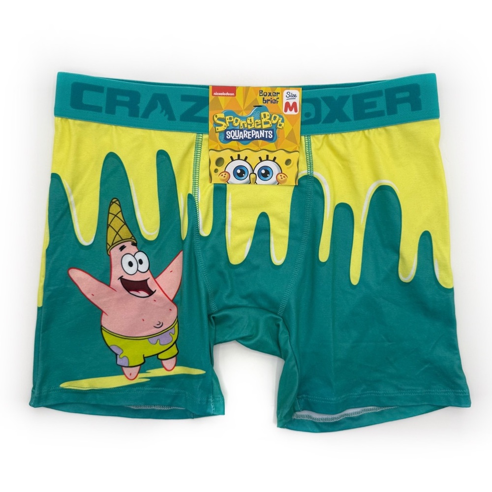 SpongeBob Patrick Crazy Boxer Briefs Mens Medium Underwear Ice Cream Nickelodeon